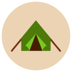 Solar Outdoors Camping Icon
